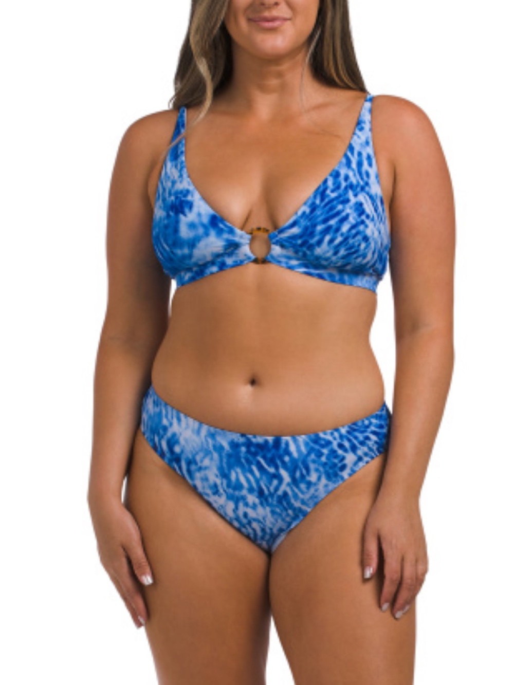 NIPTUCK Swim Blue Tie-Dye Bikini Set Size 8 and 10 vacation Resort Beach